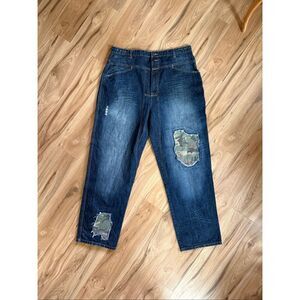Le Jean De Marithe + Francois Gerbaud Men's Blue Camo Patch Ankle Jeans Size 40M